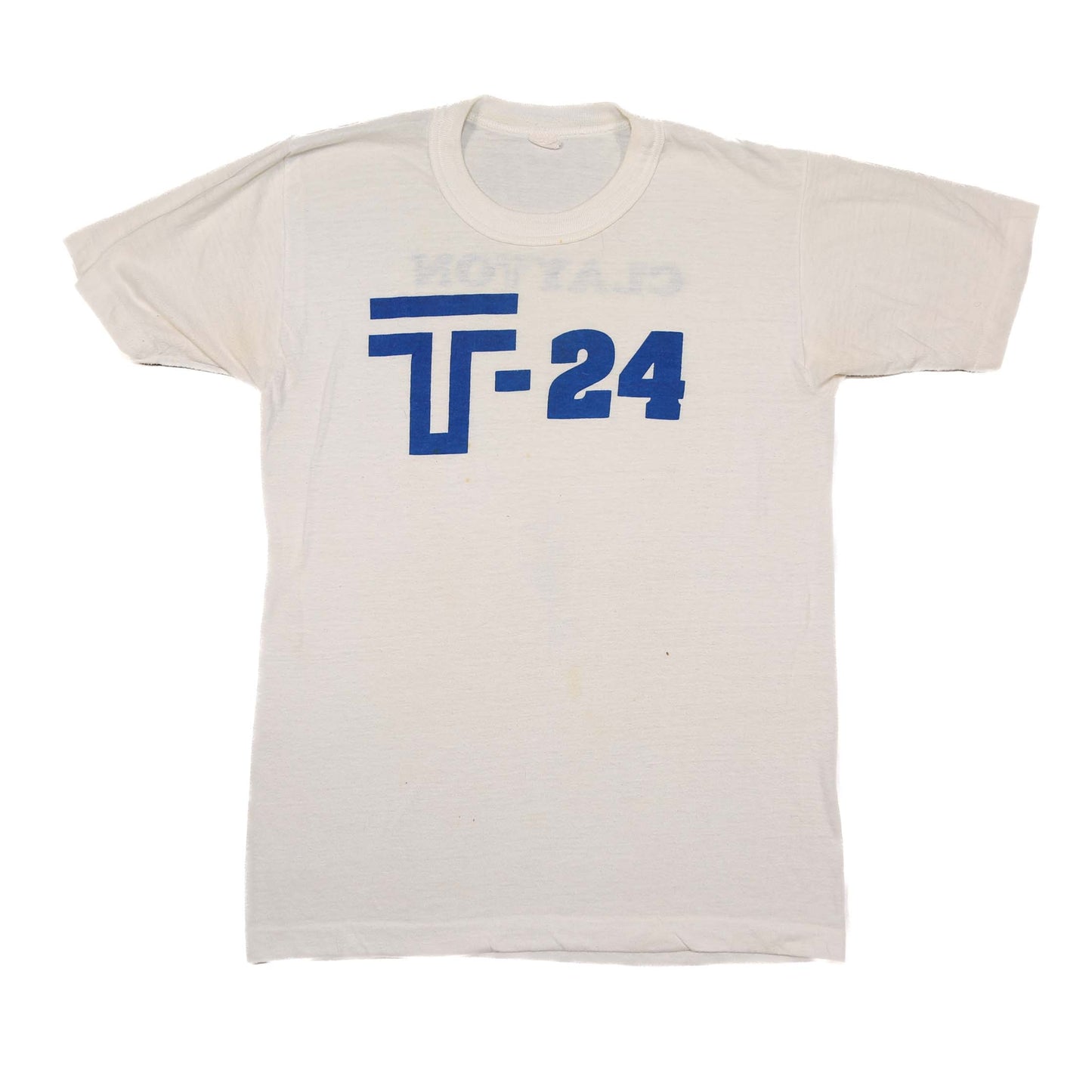 1960's "Clayton T-24" white T-shirt - XS