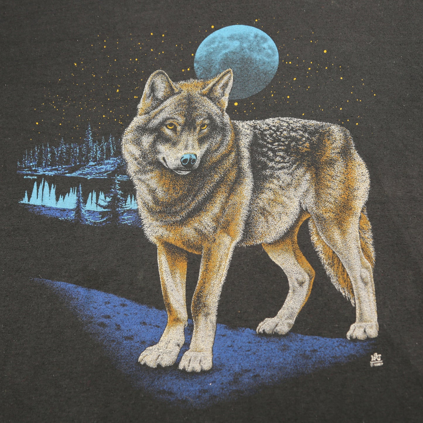 90's Wolf T-shirt - M