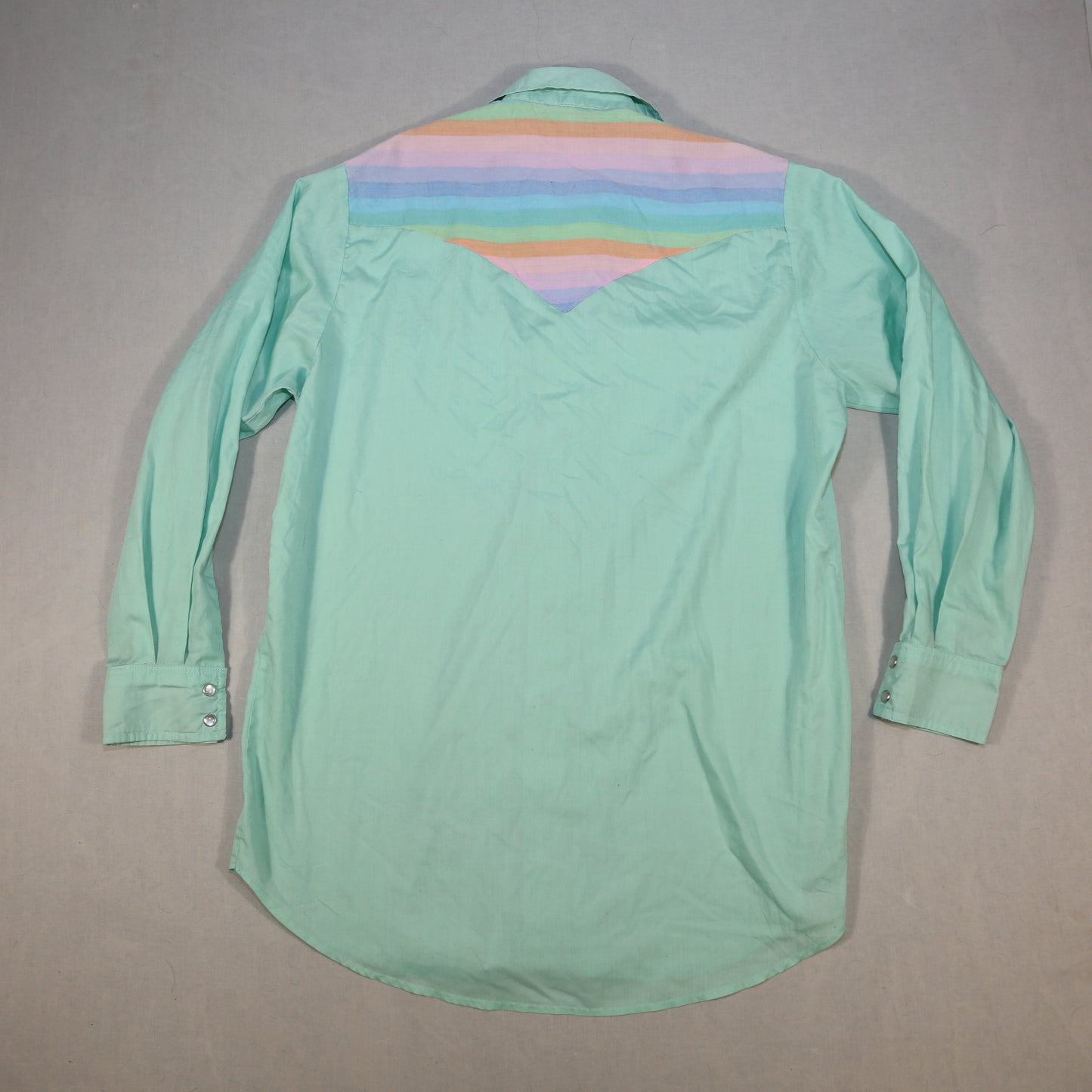 Pastel Rainbow Western Shirt - XL