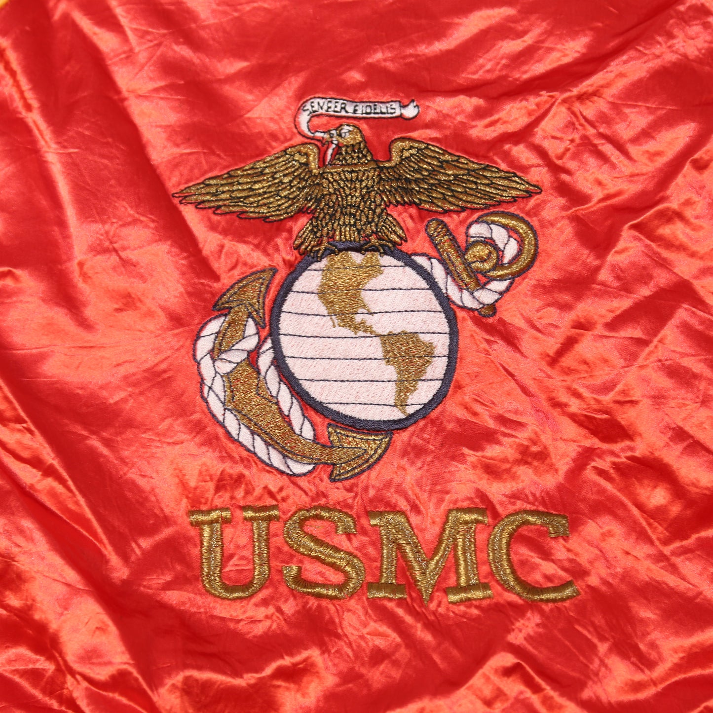 1980's U.S MARINE CORP Satin Bomber Jacket - XL