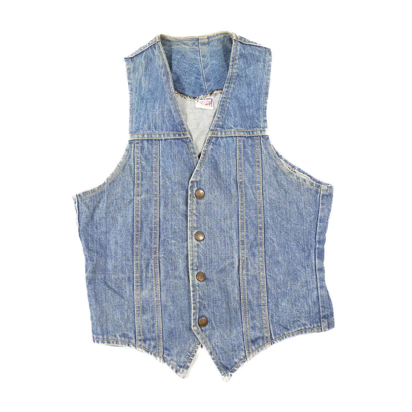 "Canadian Union Made" 1970's Denim Vest - S