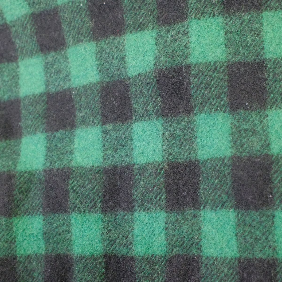 1970's LL Bean Green Plaid Mackintaw shirt - S
