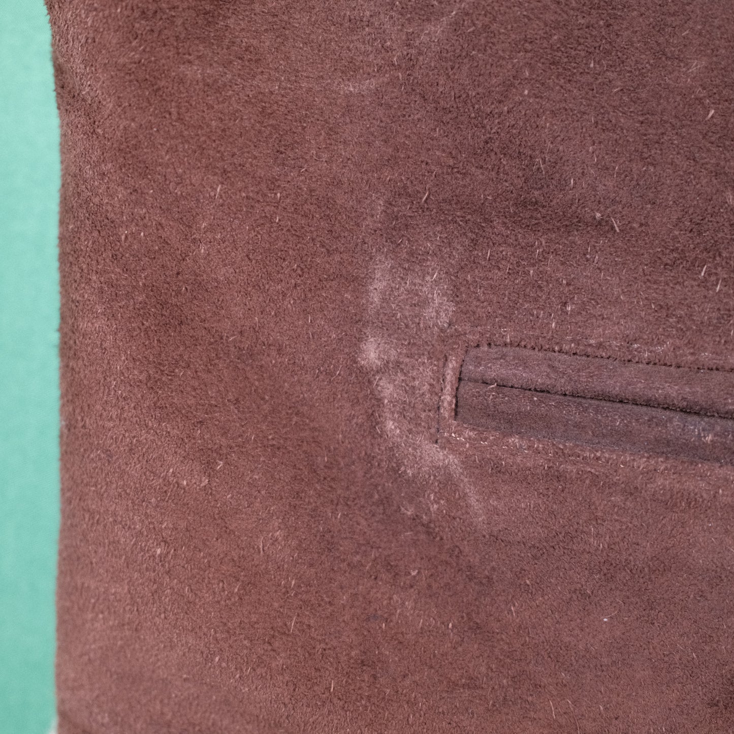 1970's Montgomery Ward Sherpa Lined Suede Vest - L/XL