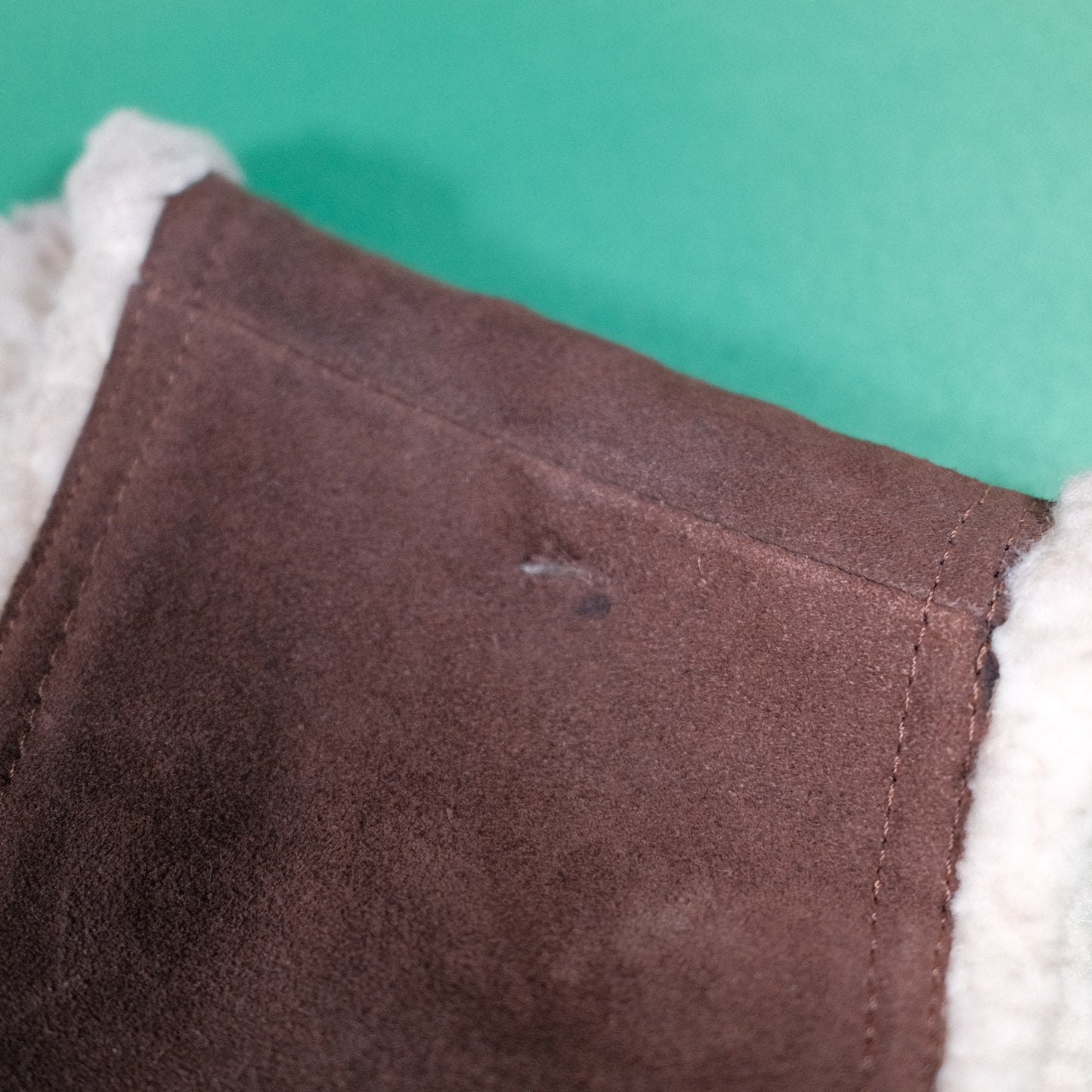1970's Montgomery Ward Sherpa Lined Suede Vest - L/XL