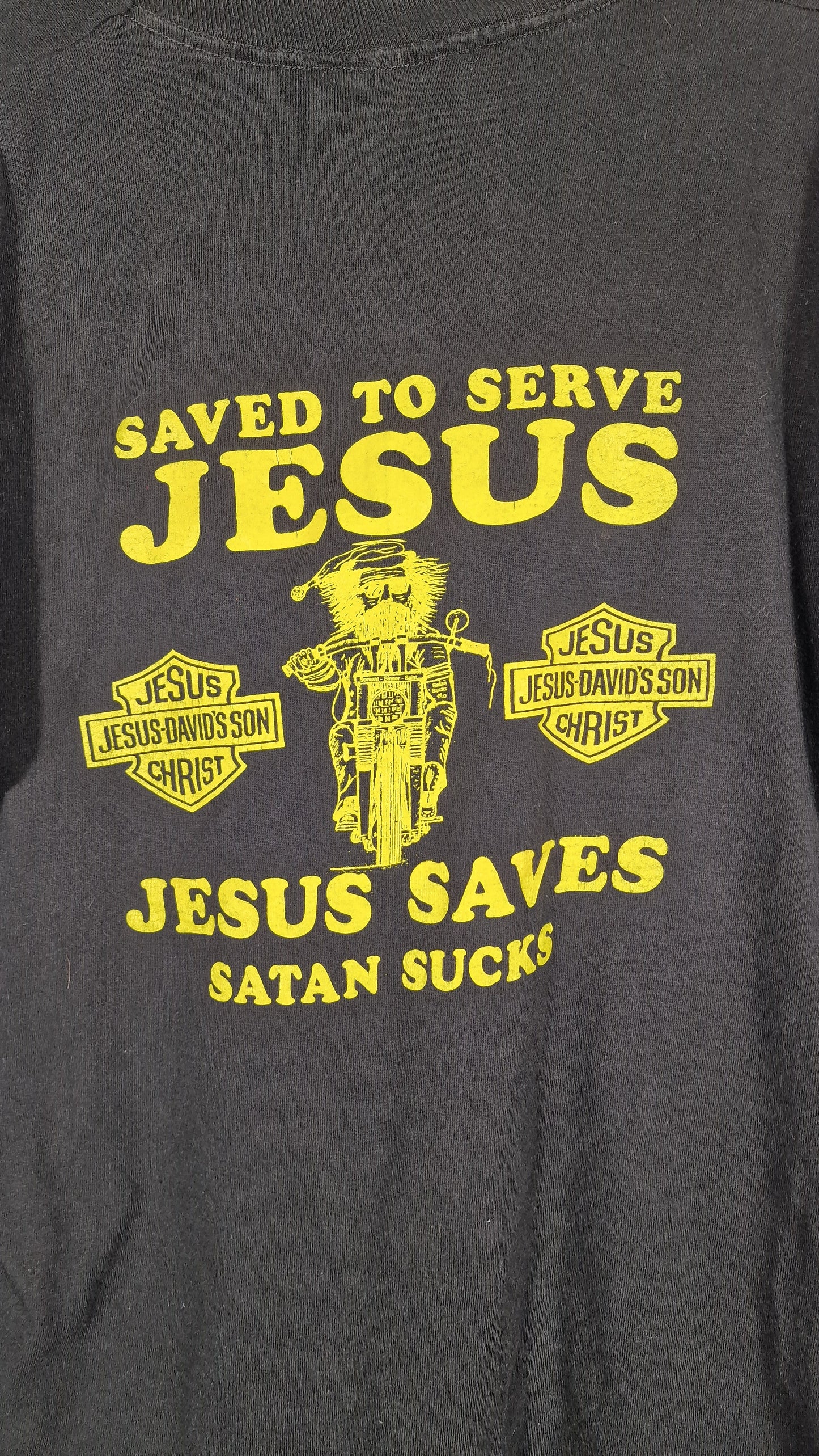 1990s Jesus Saves, Satan Sucks 'Jesus-David's Son' Single-Stitch T-Shirt - XL