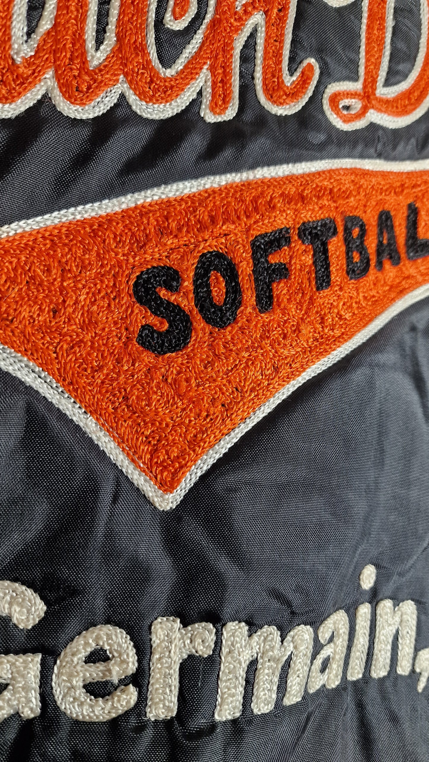 1970s/80s Dutch Door Baseball Chain Stitched Bomber - XL