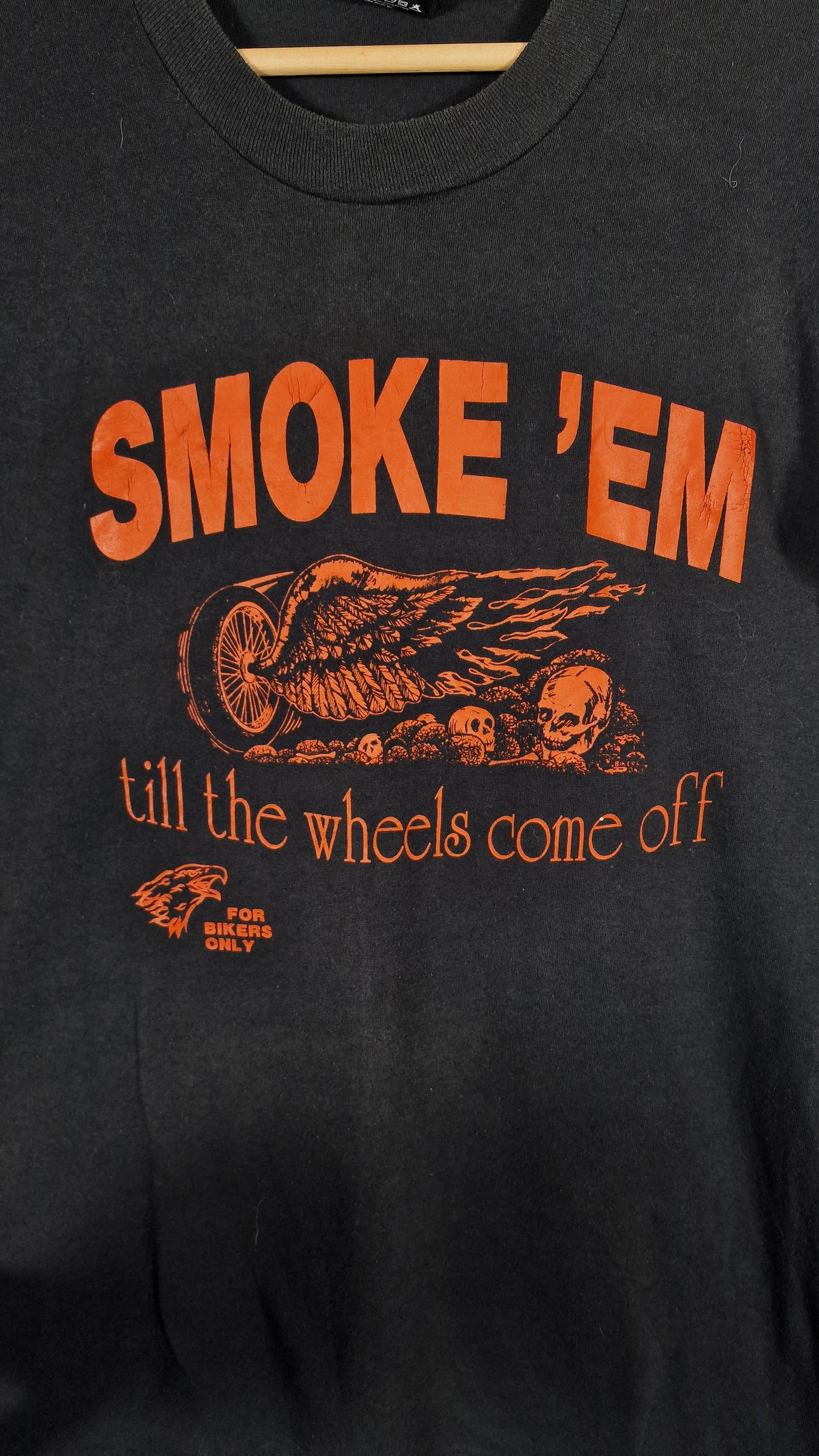 1990s Smoke 'Em 'Till The Wheels Fall Off' T-Shirt - S/M