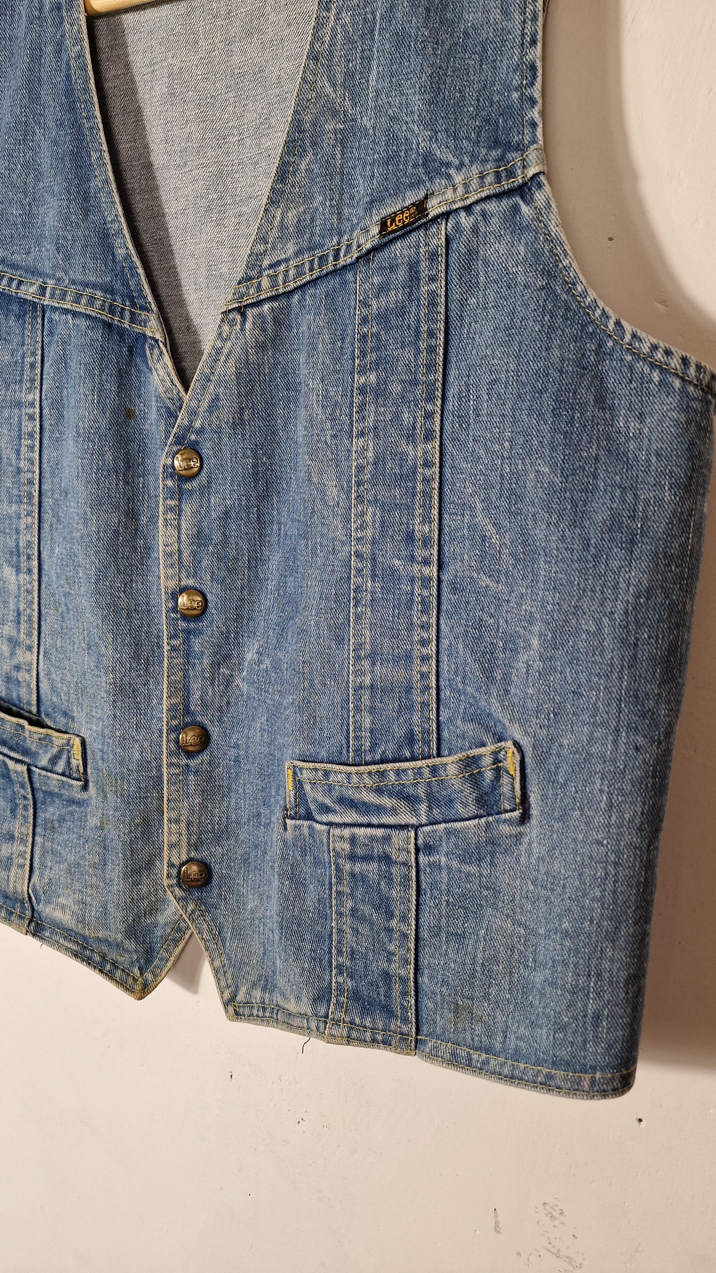 1970's Lee Denim Vest - M