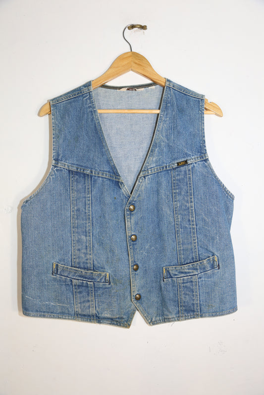 1970's Lee Denim Vest - M