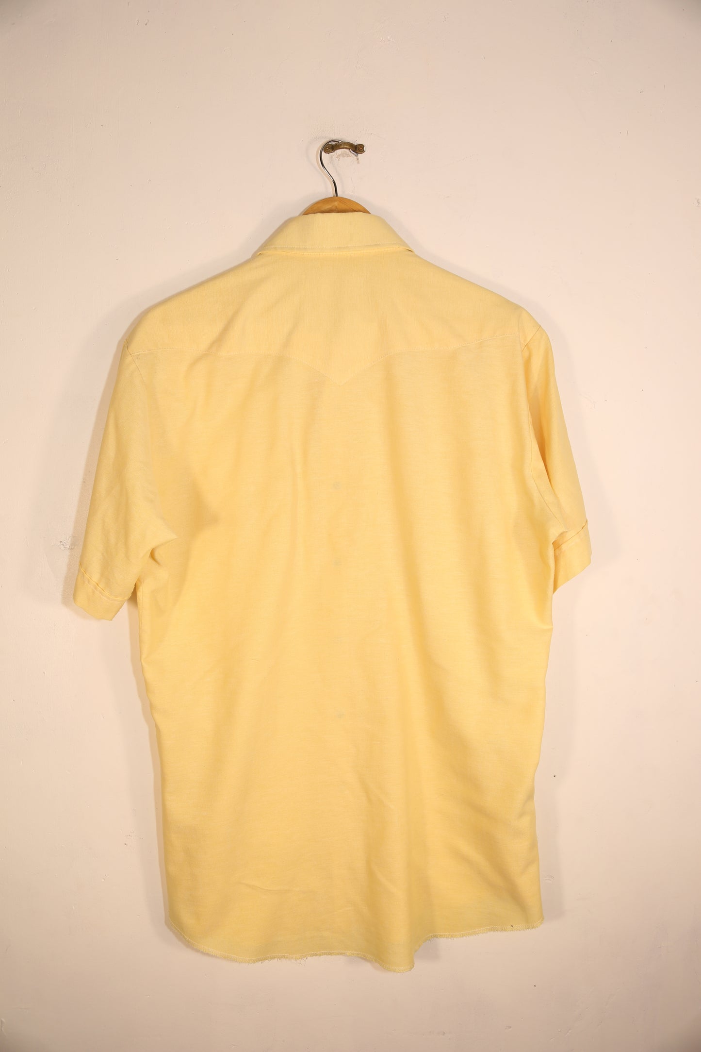 Panhandle Slim Short sleeved Yellow Western shirt - L