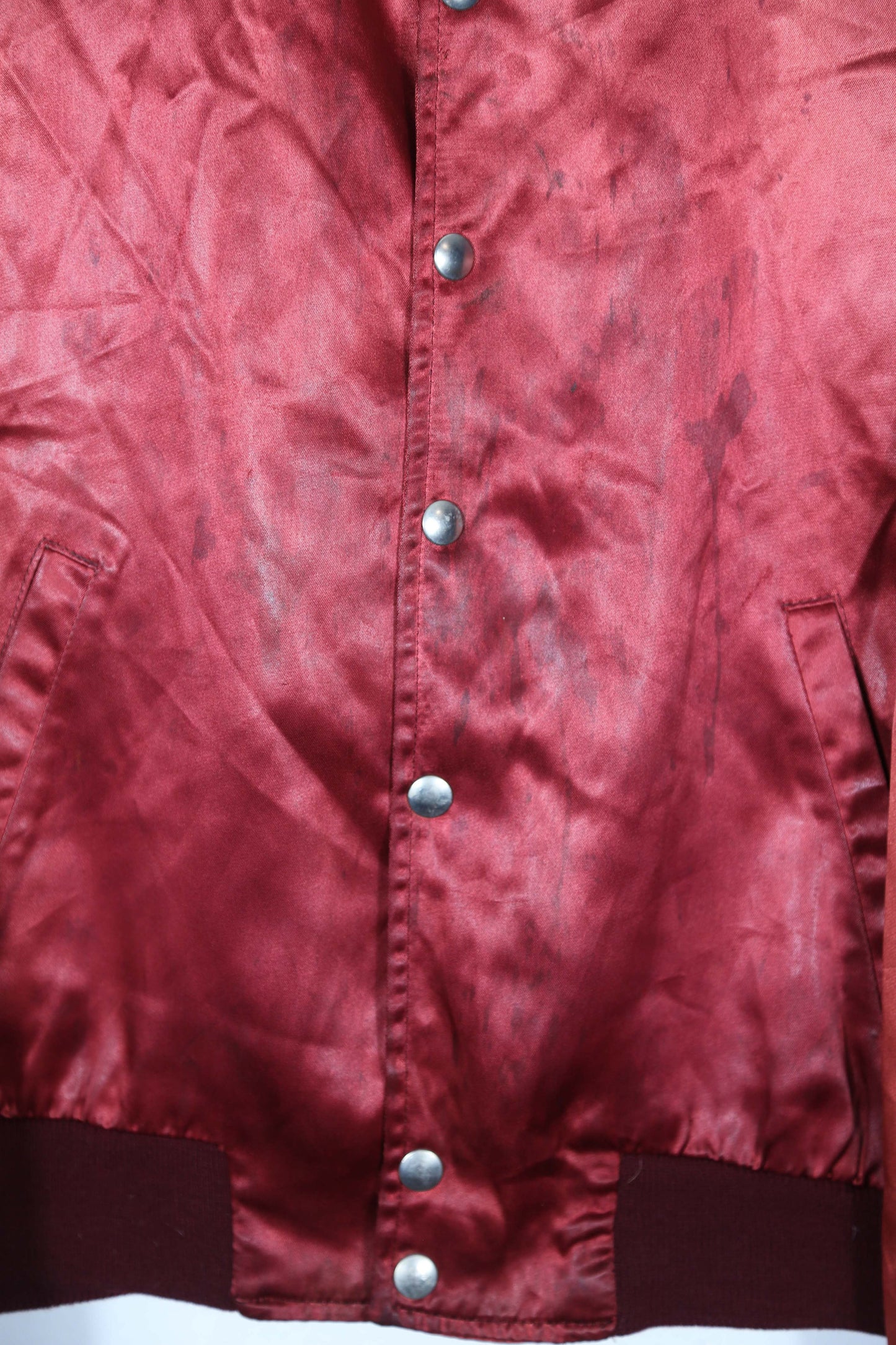 "The Best little Whorehouse in Texas" Red Satin Bomber - XL