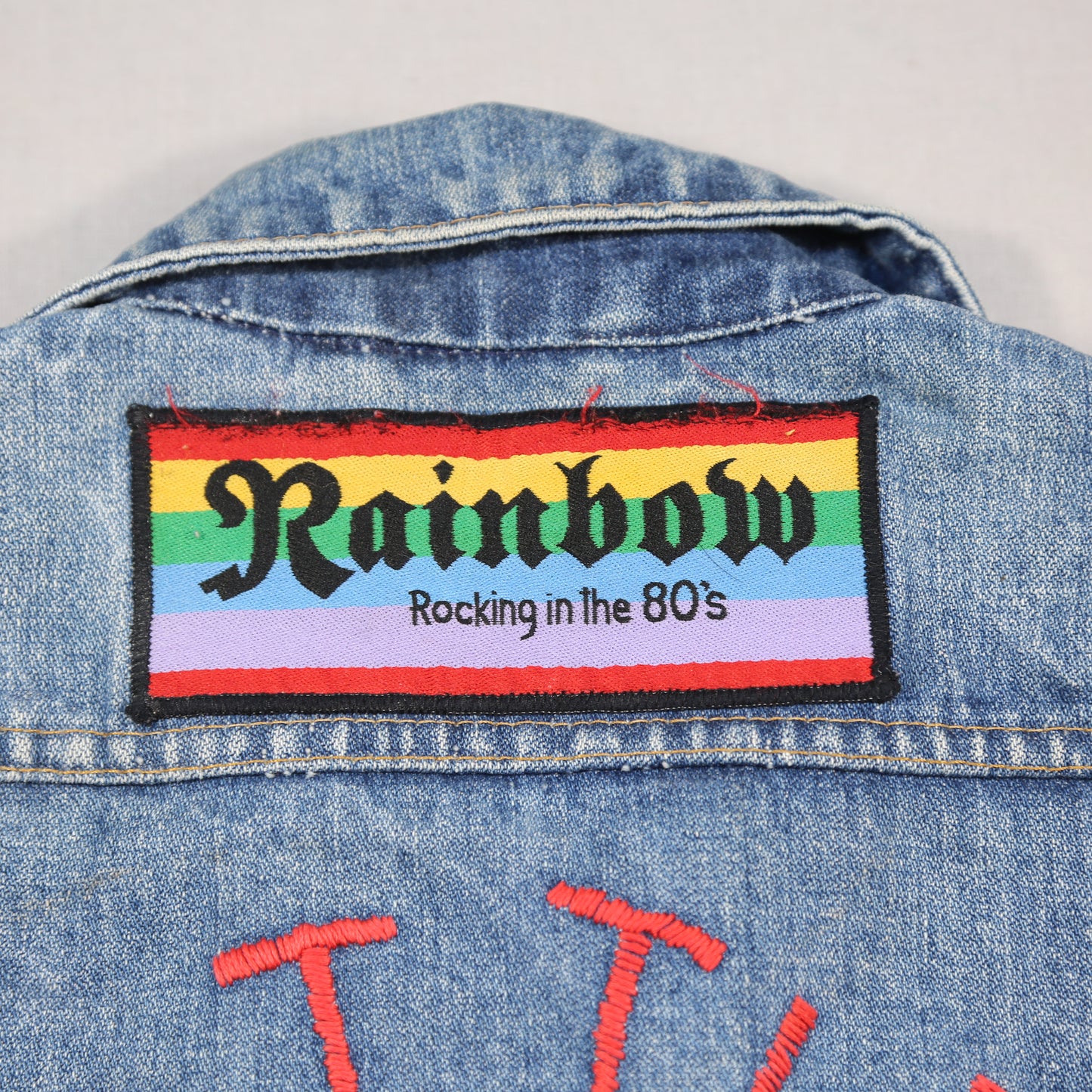 Wrangler "Little Shrimp" 1970's denim jacket with Patches/Embroidery - S