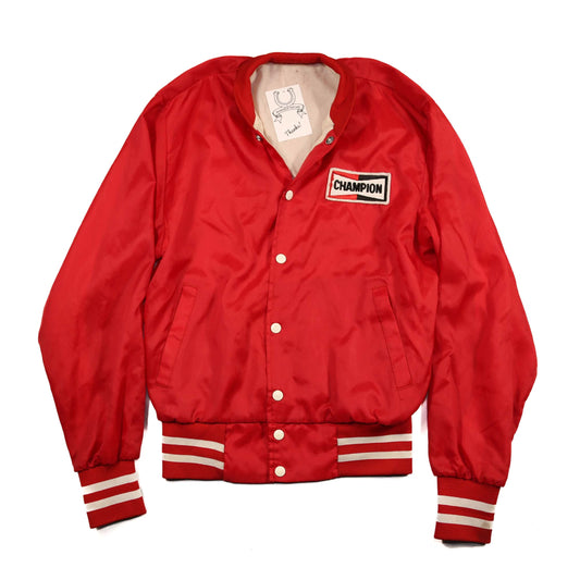 "Champion" Spark plugs Red Nylon Bomber Jacket - S/M