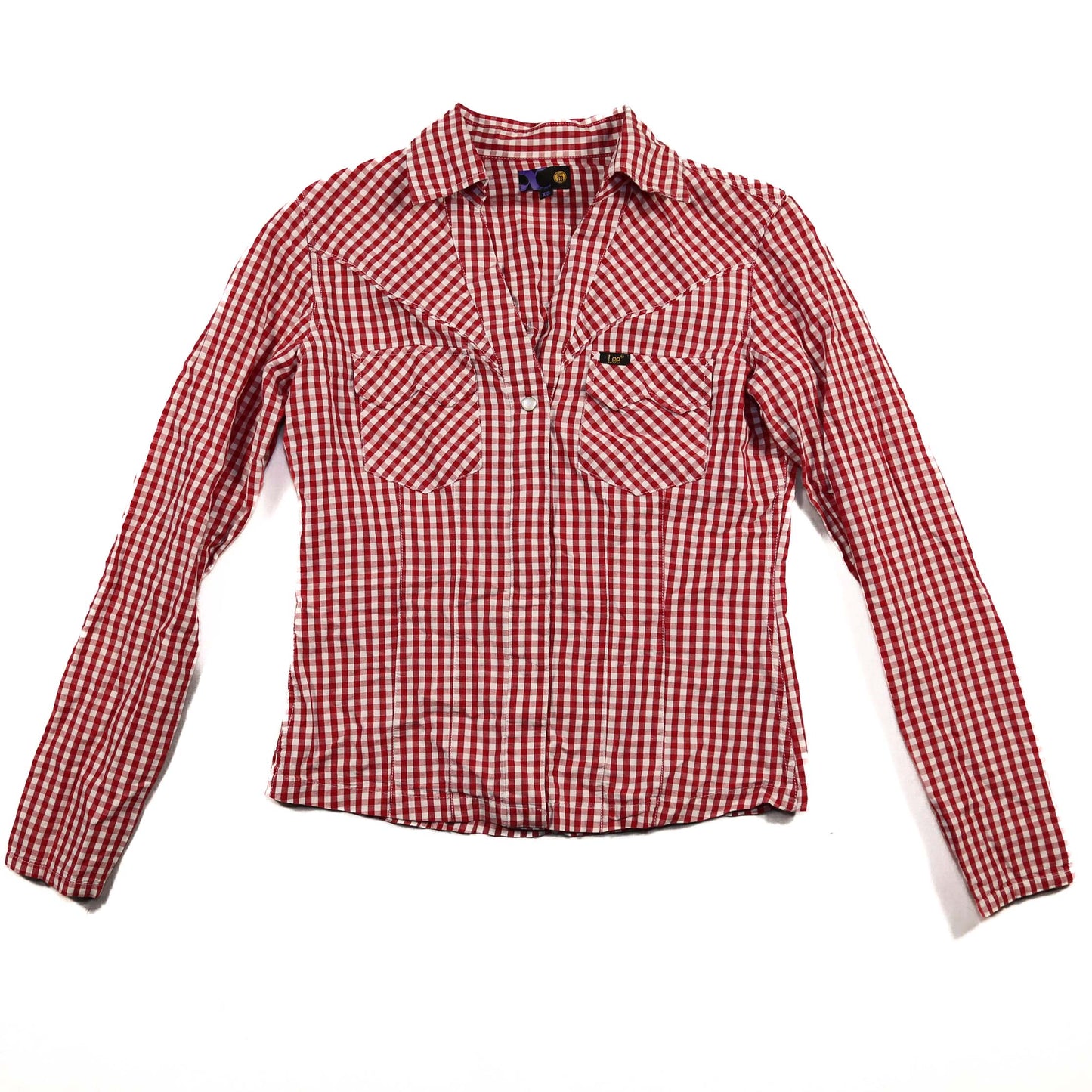 Ladies Lee Gingham Gingham Western Shirt - XS