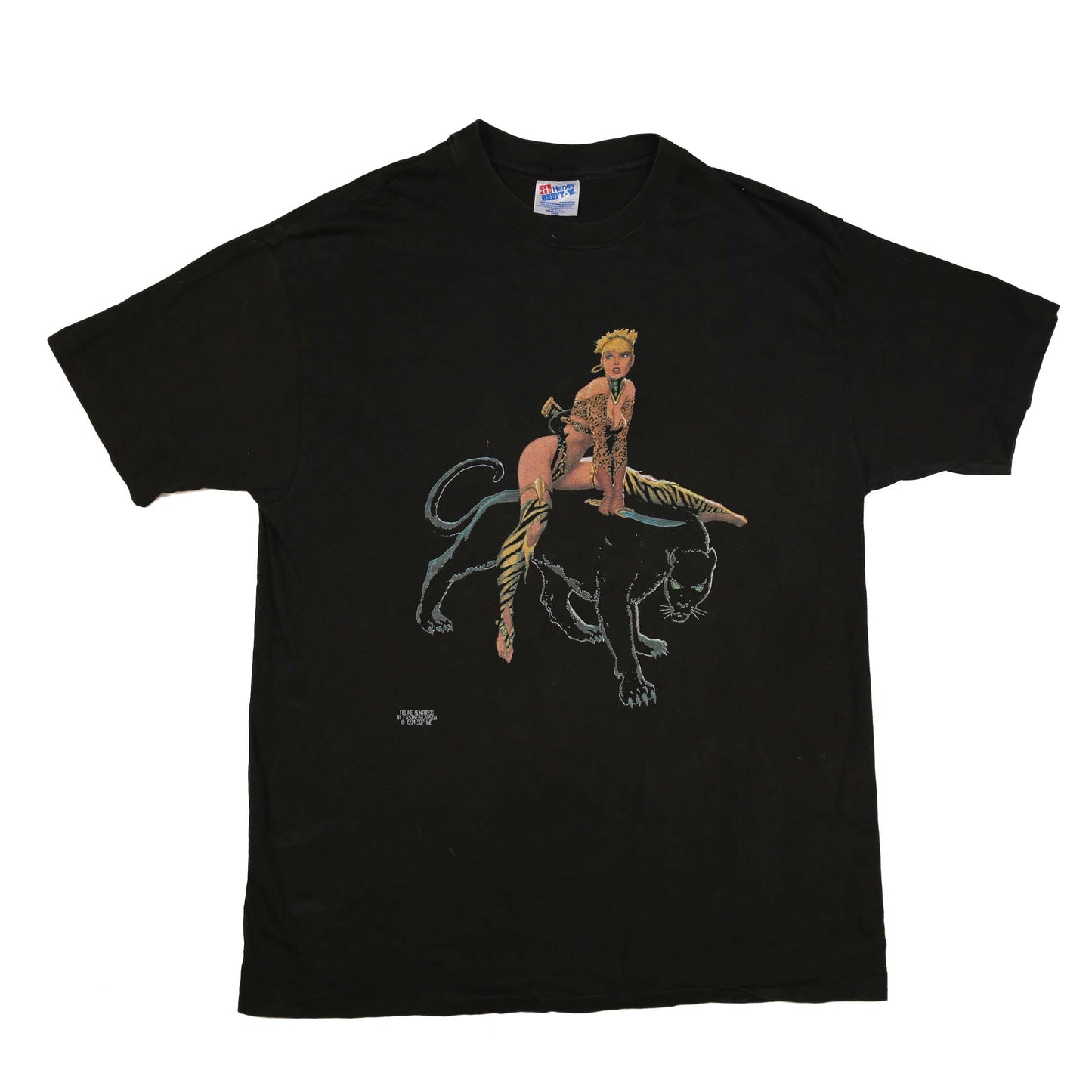 "1994 Feline Huntress" Black T-shirt - M