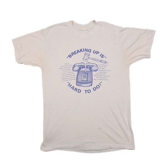 "Breaking up is hard to do" 1984 Bell systems T-shirt - XS/S