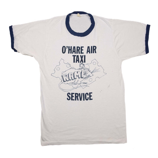 "O'HARE AIR TAXI SERVICE" 70's ringer t-shirt -S