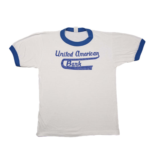 "United American Bank" 70's ringer t-shirt - S