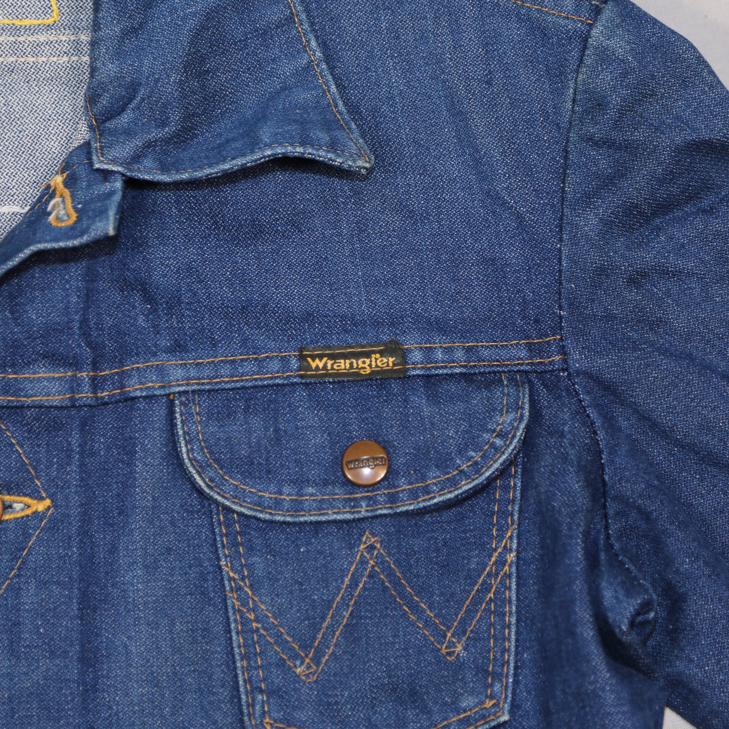 1970's Wrangler Denim Jacket with Band Embroidery - XS/S