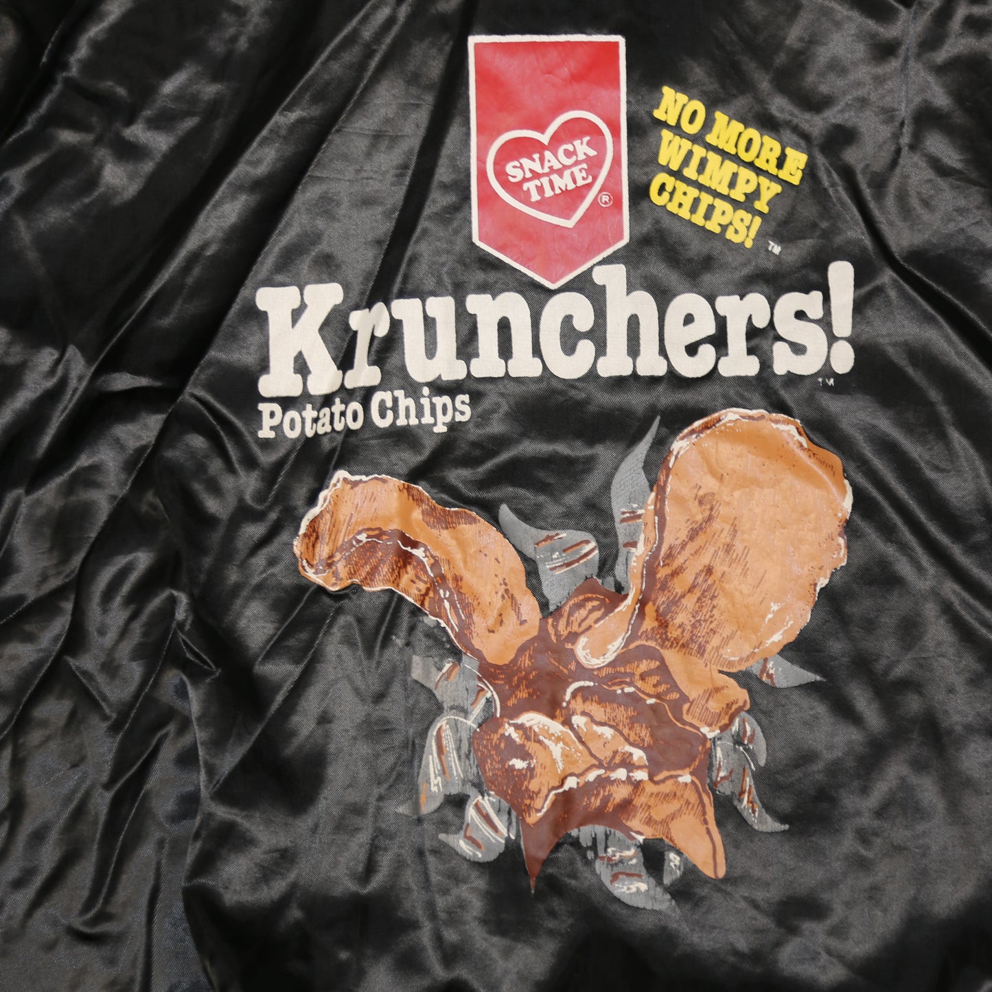 "KRUNCHERS" 1980's black Nylon Jacket - XL