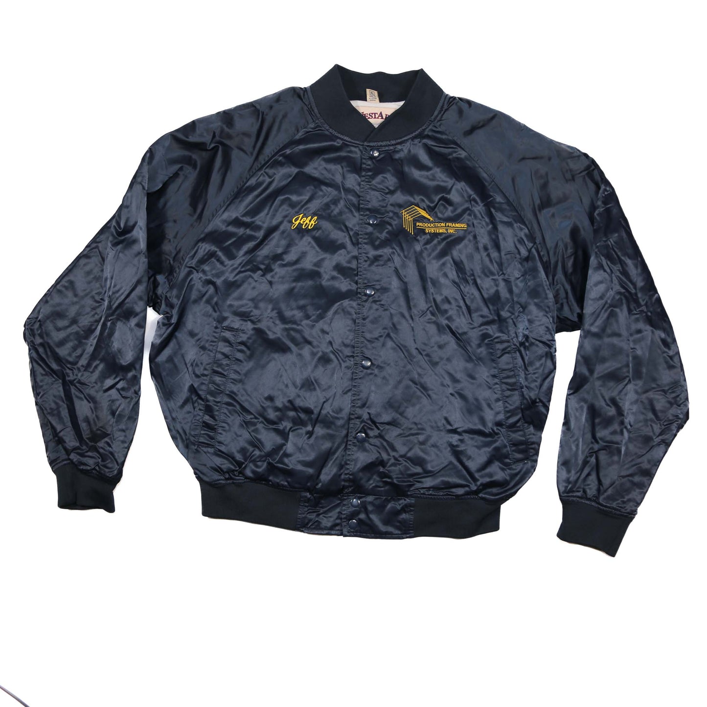 "California Gold" Navy Blue Nylon Jacket - XXL+