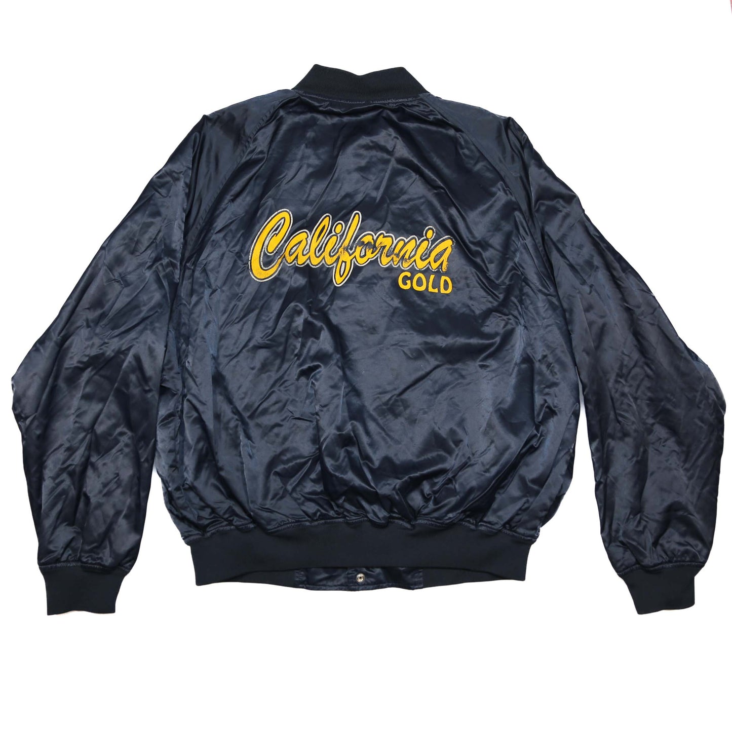 "California Gold" Navy Blue Nylon Jacket - XXL+