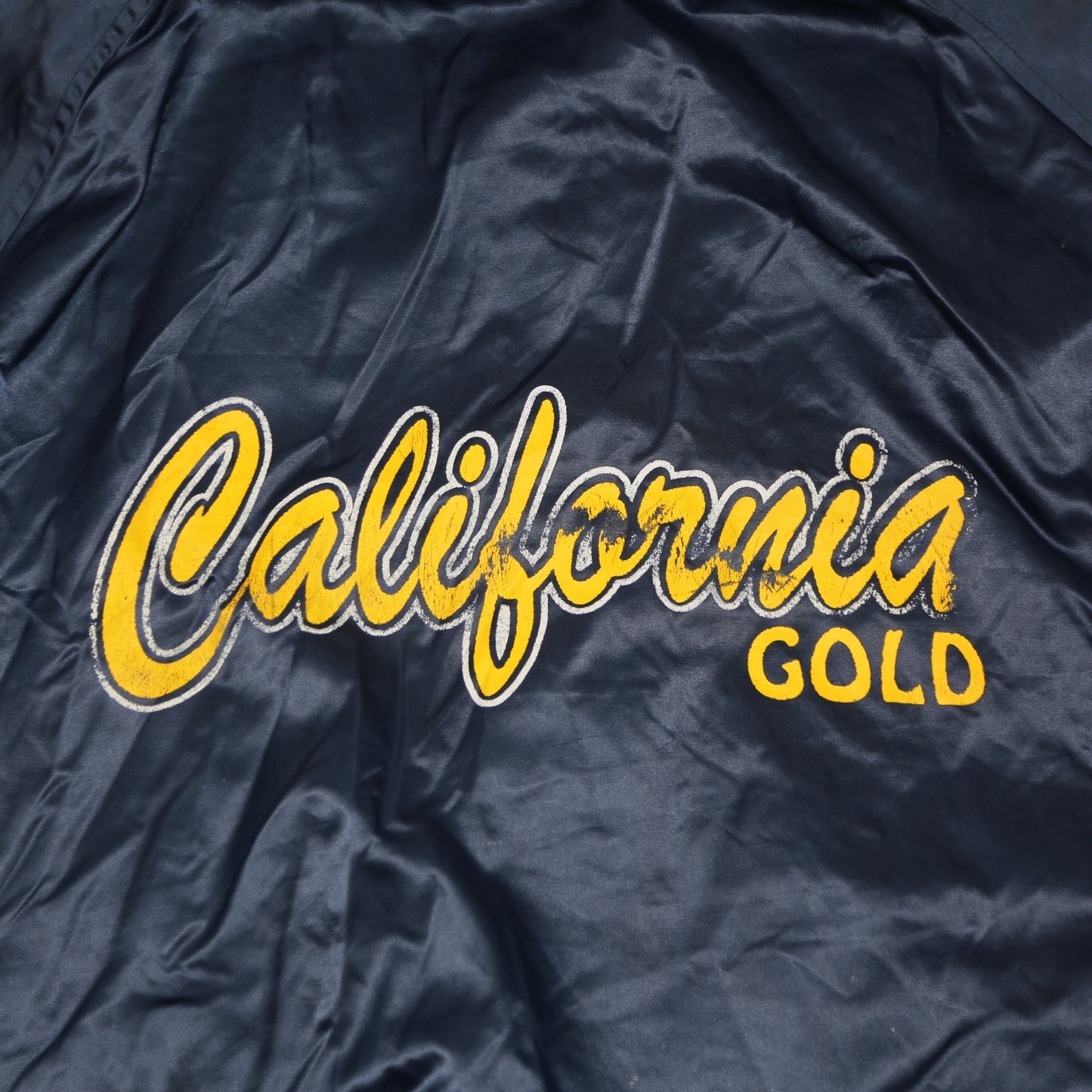 "California Gold" Navy Blue Nylon Jacket - XXL+