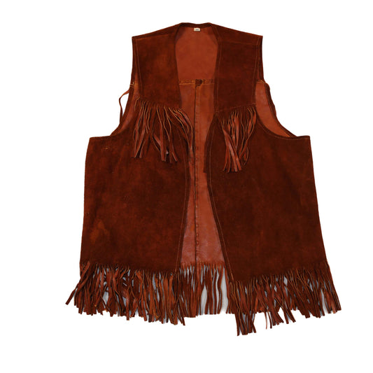 1970's Suede Tassel vest - S/M