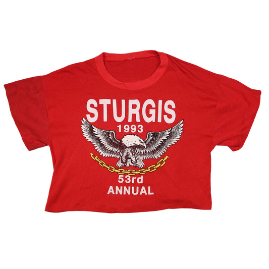 1993 Sturgis Bike Week Cropped T-shirt - M/L