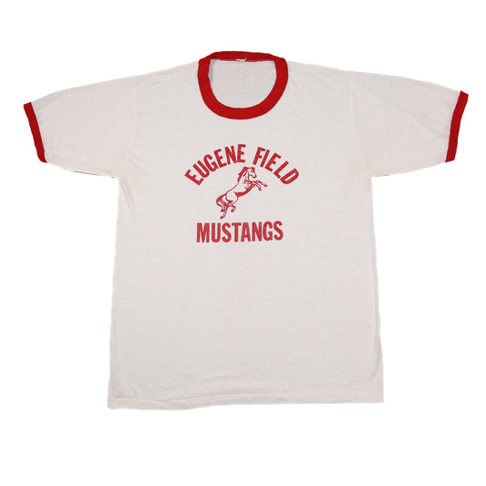 1970's "Eugene Field Mustangs" Ringer t-shirt - S