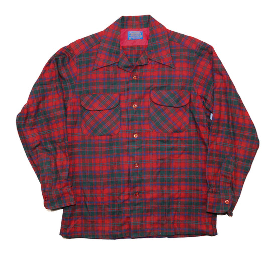 1970's Pendleton Red/green chequered Wool Shirt - M