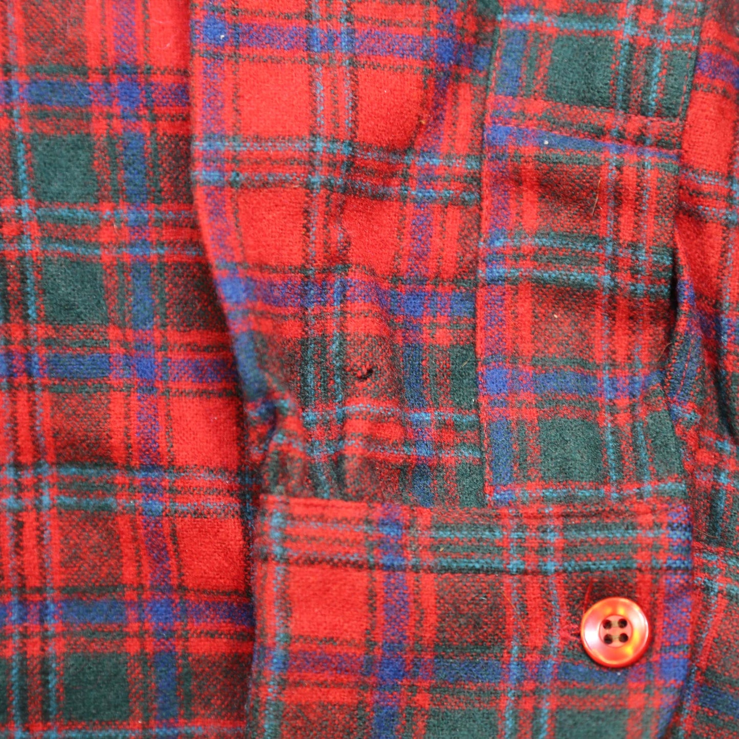 1970's Pendleton Red/green chequered Wool Shirt - M