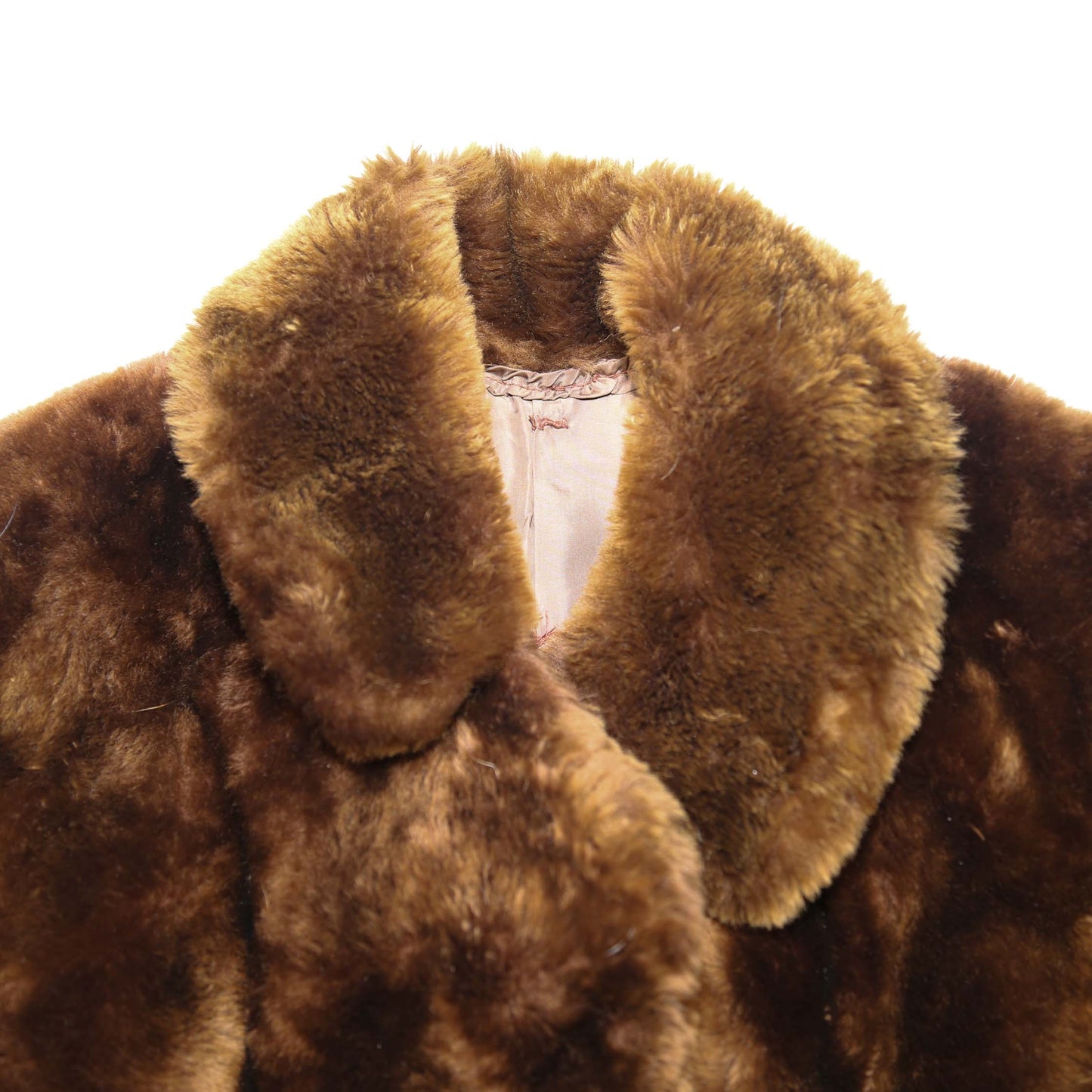 Women's 1960's Faux Fur Coat - M/L Size 16