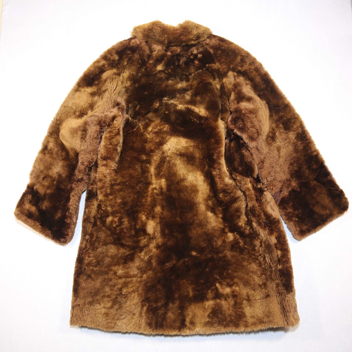 Women's 1960's Faux Fur Coat - M/L Size 16