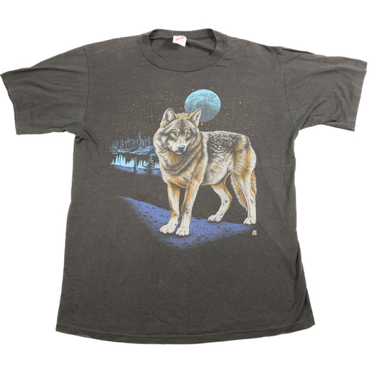 90's Wolf T-shirt - M