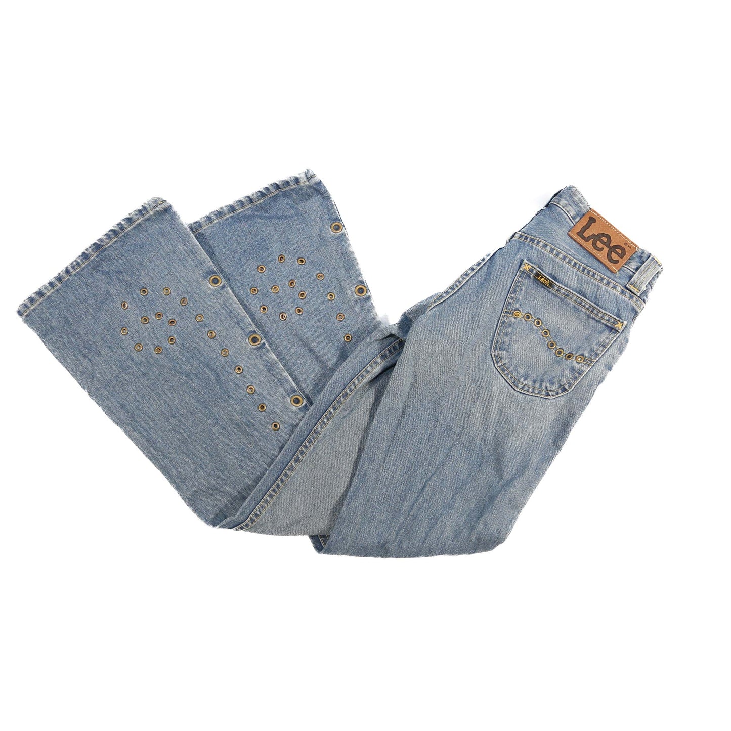 Deadstock Y2K Lee Brass hole embroidered jeans - W26 L30