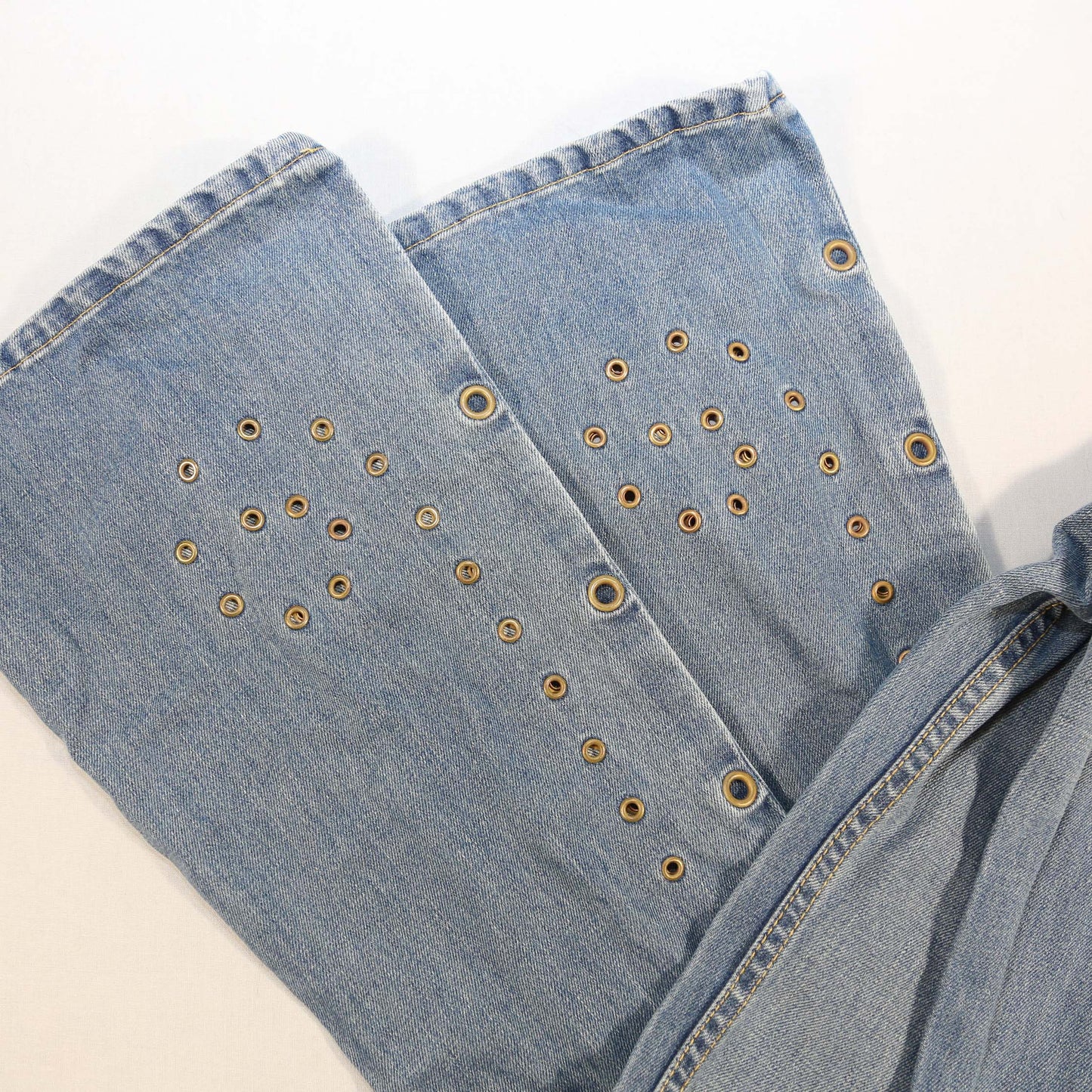 Deadstock Y2K Lee Brass hole embroidered jeans - W26 L30