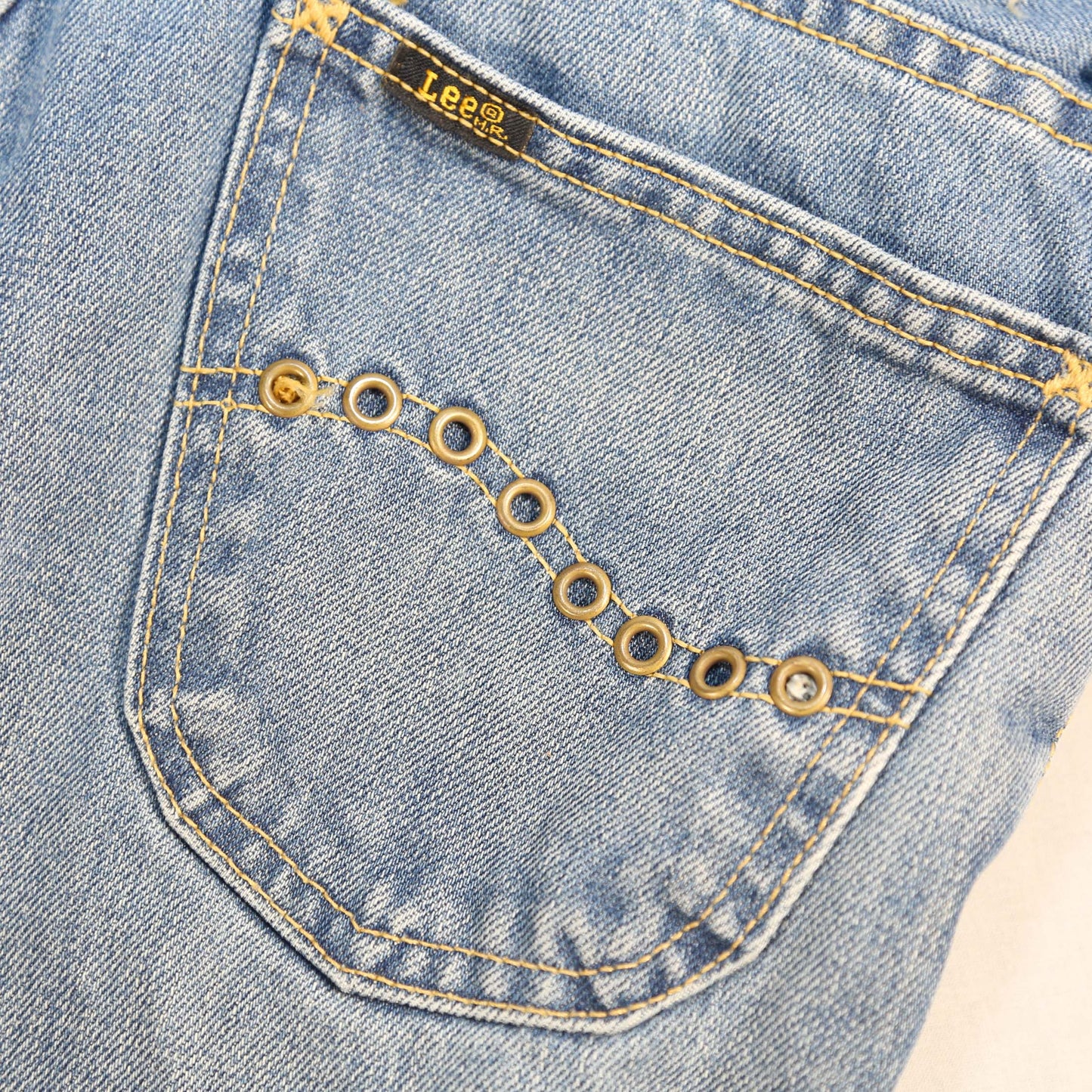 Deadstock Y2K Lee Brass hole embroidered jeans - W26 L30