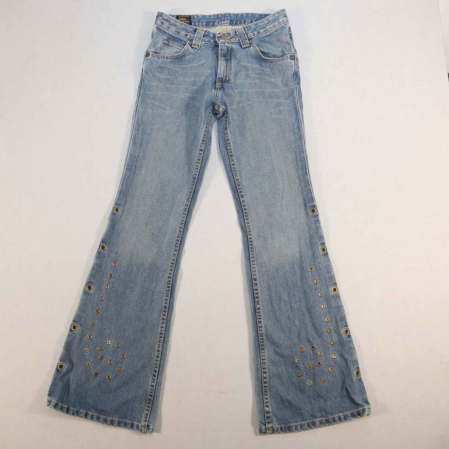 Deadstock Y2K Lee Brass hole embroidered jeans - W26 L30