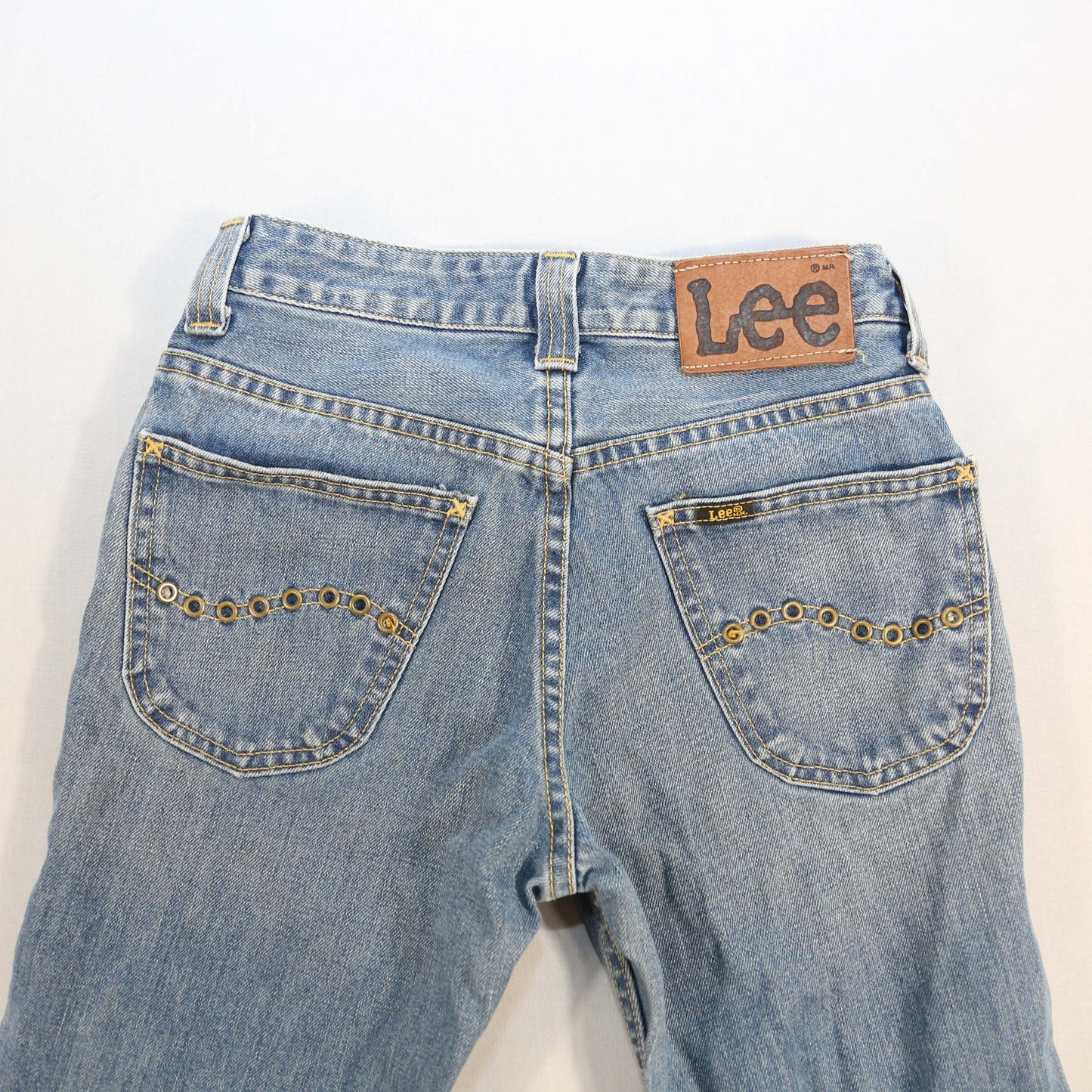 Deadstock Y2K Lee Brass hole embroidered jeans - W26 L30