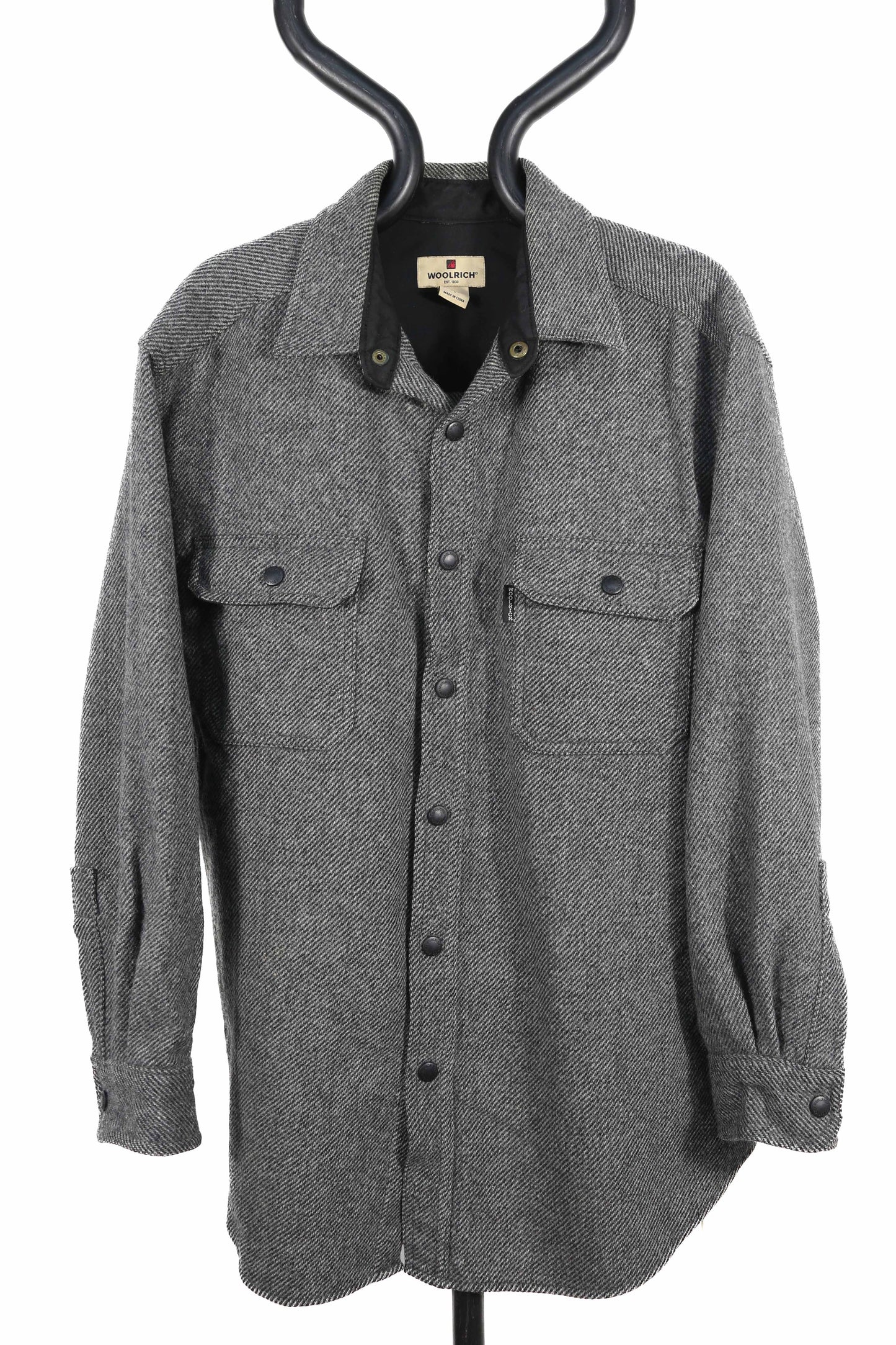 Woolrich Grey wool Garbardine Shacket - XL