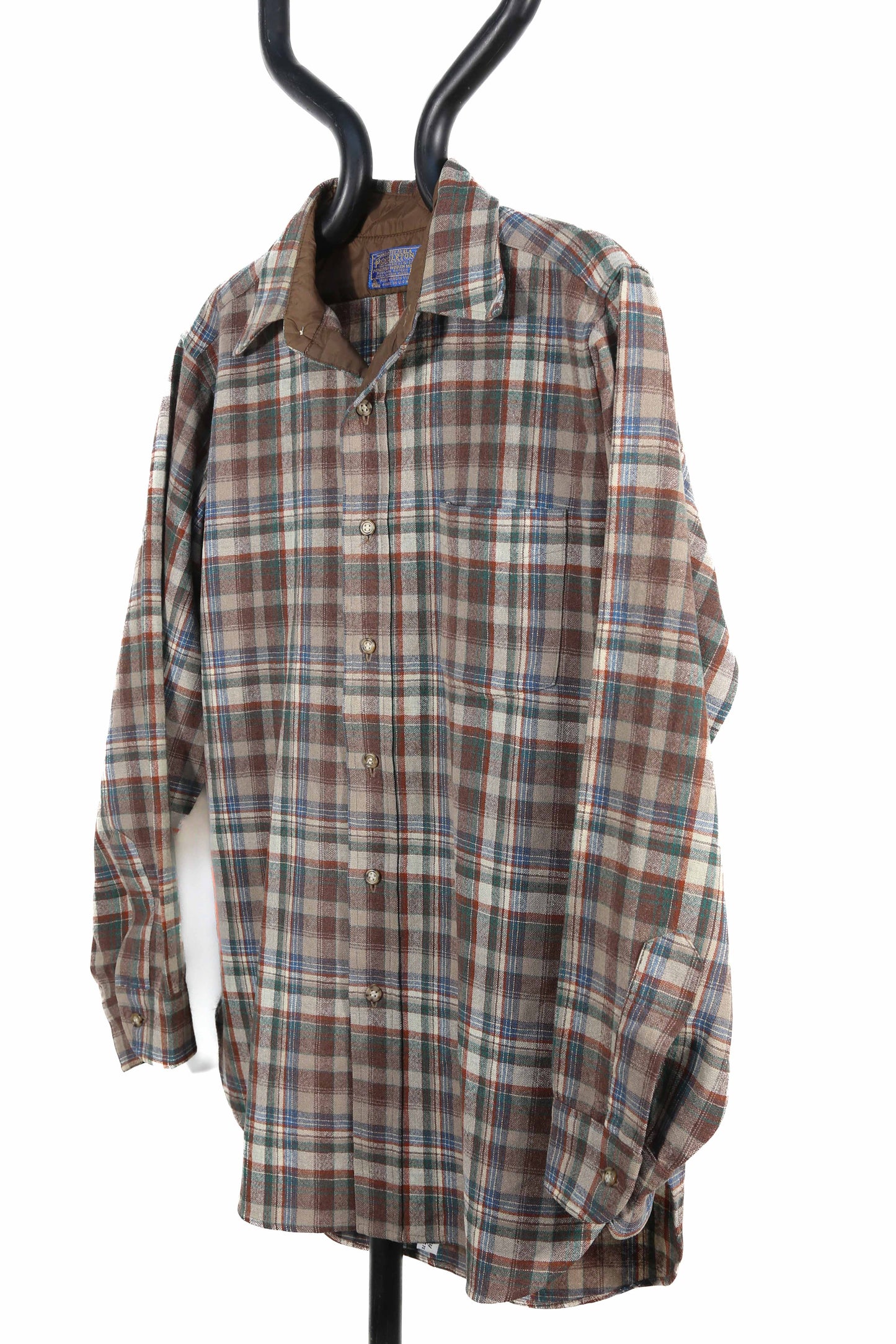 Made in USA Brown Plaid Pendleton Lodge shirt - M