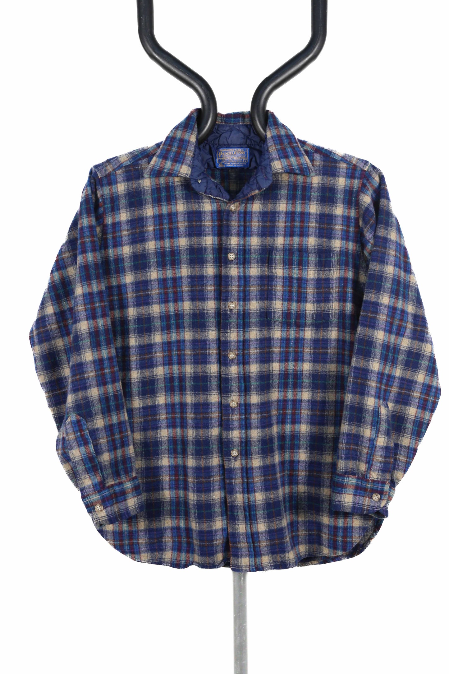 Made in USA Blue Plaid Pendleton shirt - S