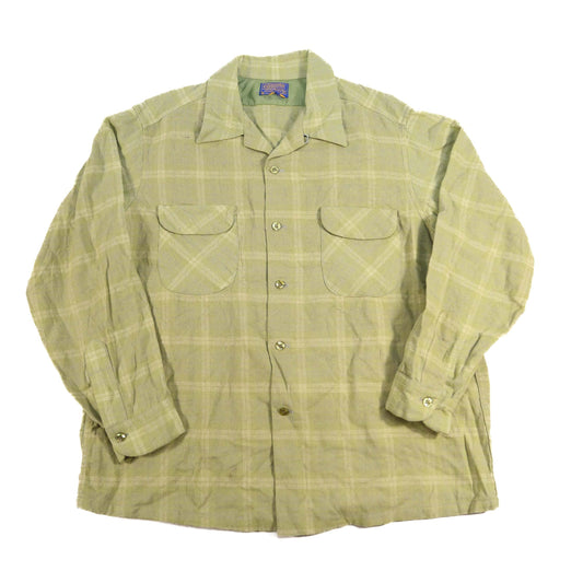 60's Pendleton Board Shirt Loop Collar - XL