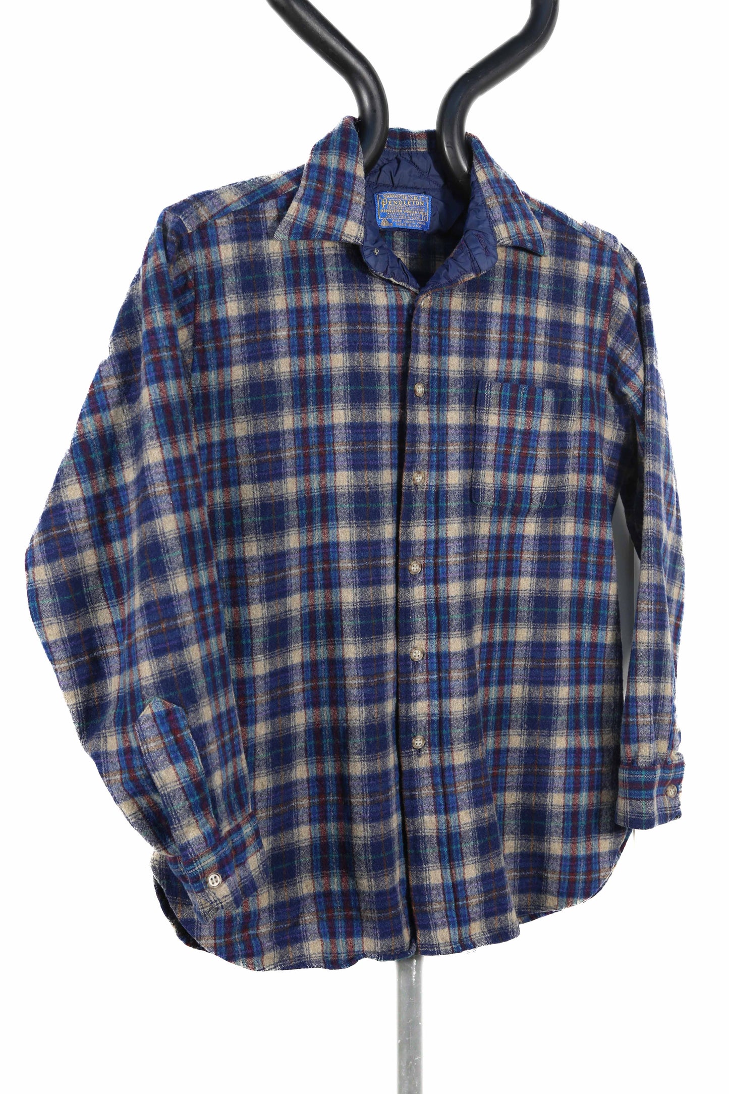 Made in USA Blue Plaid Pendleton shirt - S