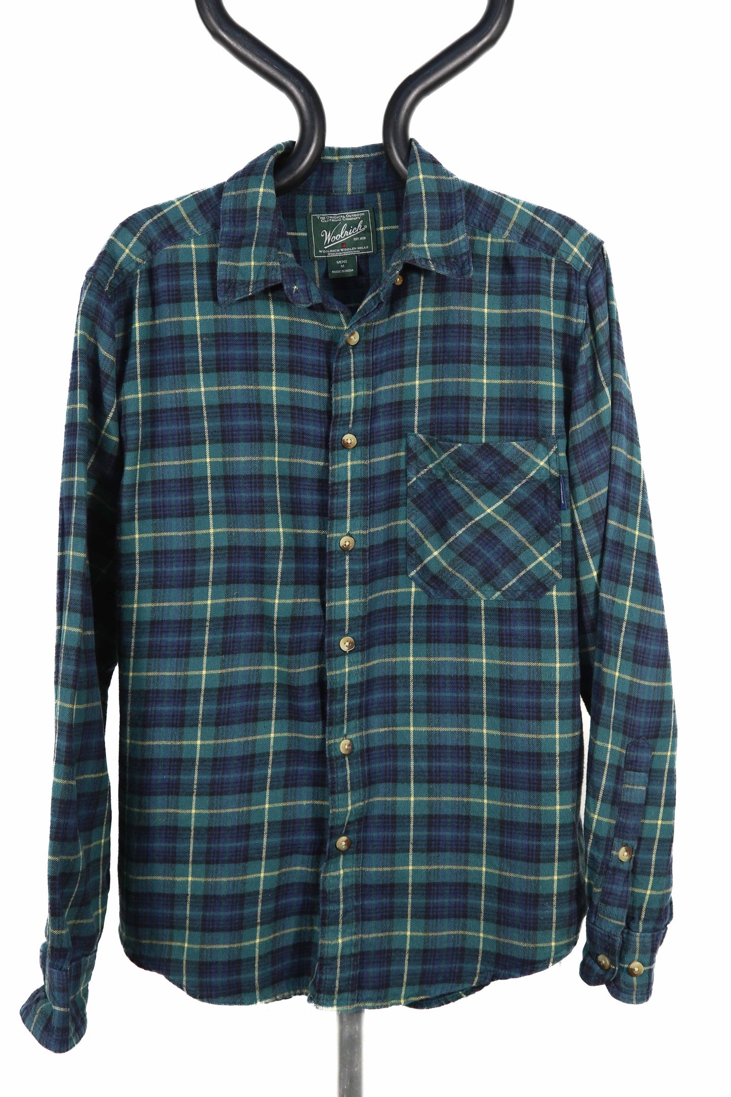 Woolrich Green and Blue Plaid Shirt - M/L