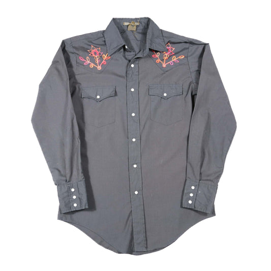 Floral embroidered Western Shirt - M