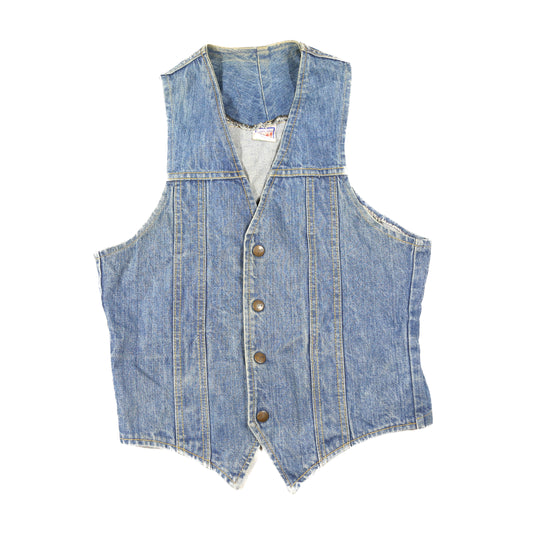 "Canadian Union  Made" 1970's Denim Vest - S