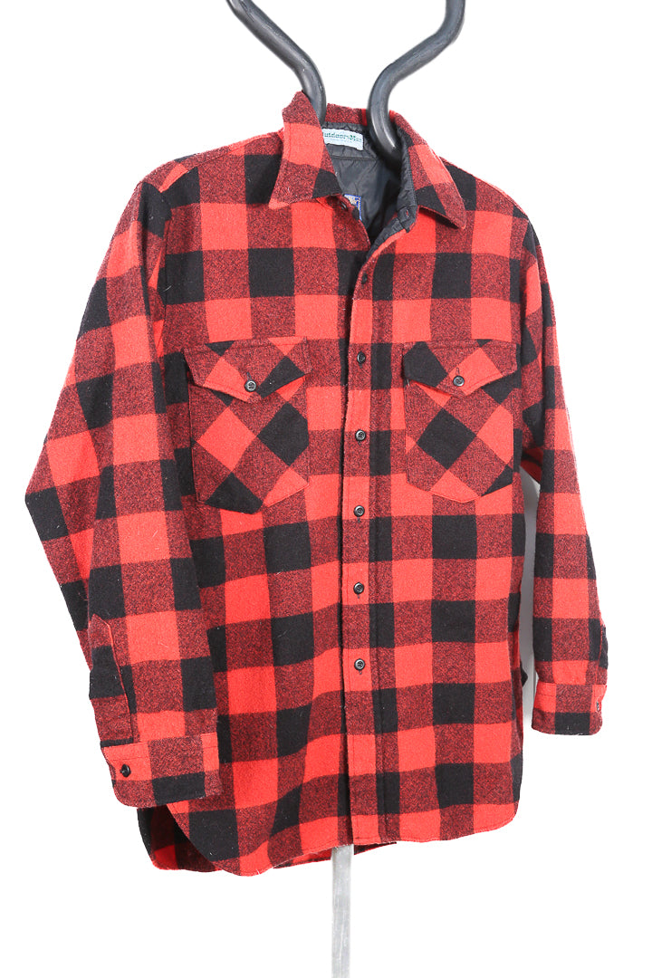 Made in USA Red Plaid Pendleton Outdoorsman shirt - M