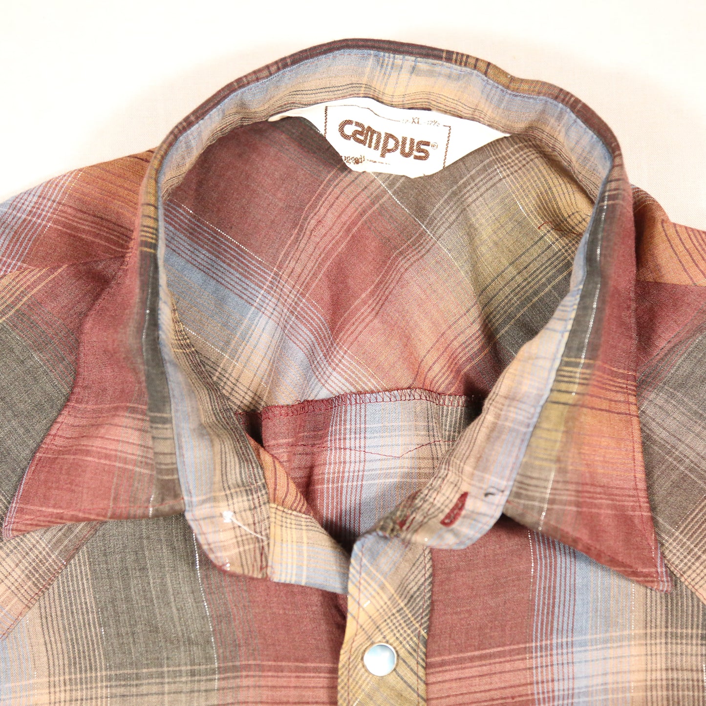 Campus 1970's Silver thread Western Shirt - XL
